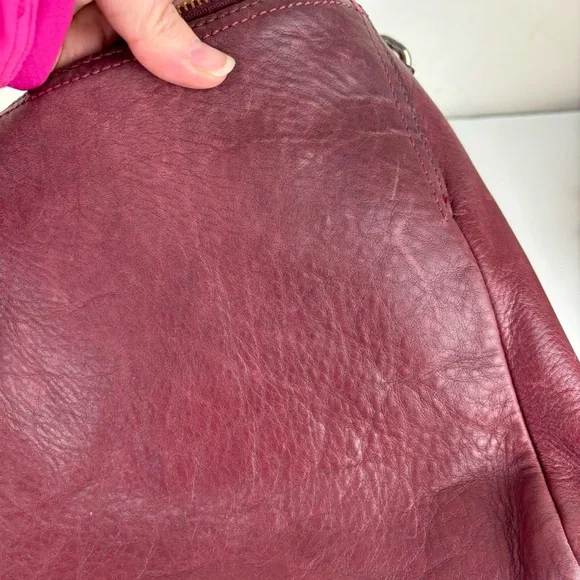 Vintage Cole Haan Avery satchel shoulder bag in oxblood leather. - Picture 9 of 16